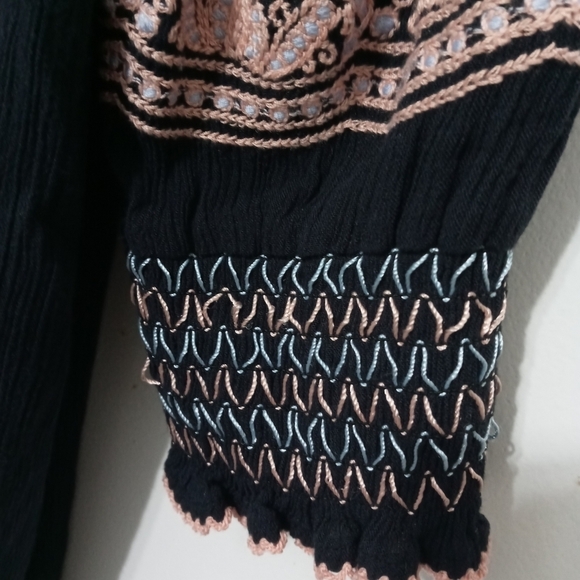 Free People Wind Willow Long Sleeve Sheer Embroidered FloralMini Dress - Picture 5 of 16